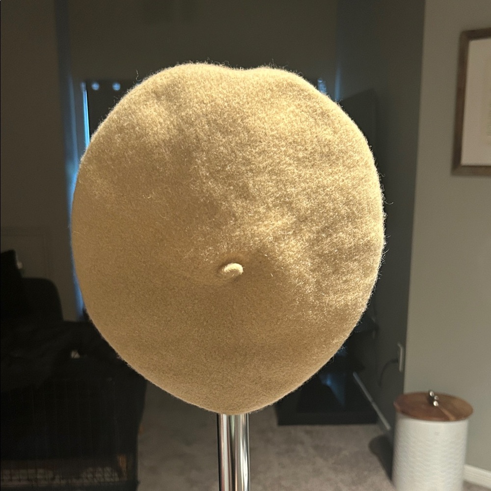 Tan 100% Wool Beret